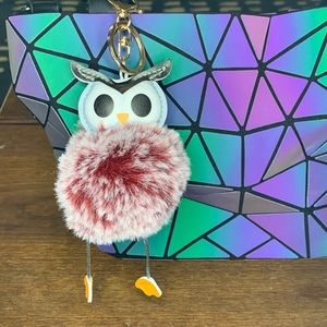 Pom Pom owl keychain